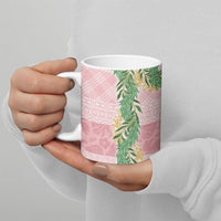 Hawai'i Paniolo Maile Twisted Lei Ceramic Mug Dusty Rose LT7 - Polynesian Pride