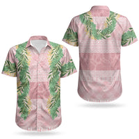 Hawai'i Paniolo Maile Twisted Lei Couples Matching Off Shoulder Short Dress and Hawaiian Shirt Dusty Rose LT7 - Polynesian Pride