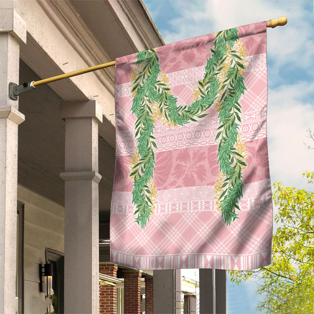 Hawai'i Paniolo Maile Twisted Lei Garden Flag Dusty Rose LT7 House Flag Dusty Rose - Polynesian Pride