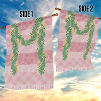 Hawai'i Paniolo Maile Twisted Lei Garden Flag Dusty Rose LT7 - Polynesian Pride