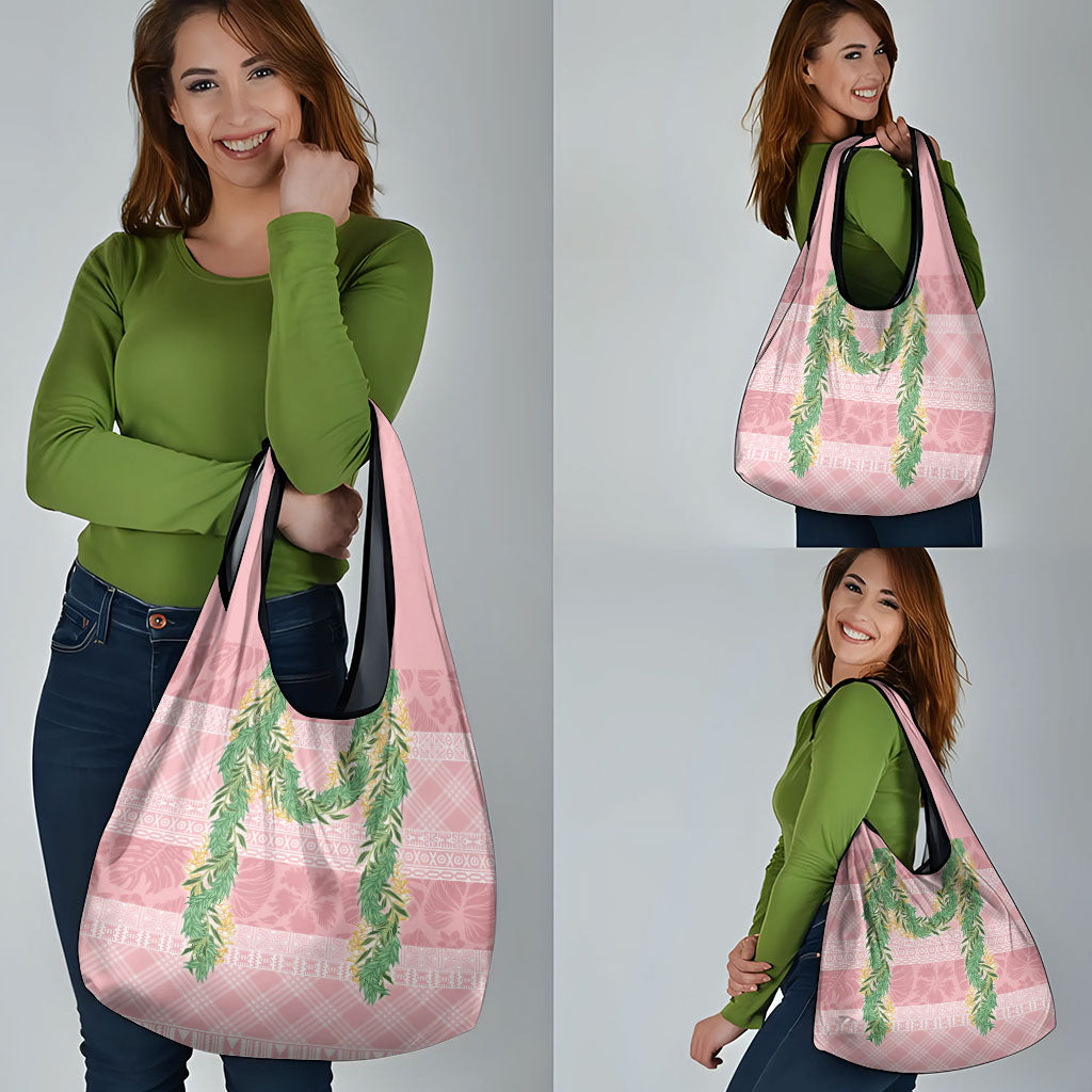 Hawai'i Paniolo Maile Twisted Lei Grocery Bag Dusty Rose LT7 - Polynesian Pride