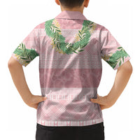 Hawai'i Paniolo Maile Twisted Lei Hawaiian Shirt Dusty Rose LT7 - Polynesian Pride