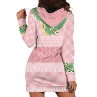 Hawai'i Paniolo Maile Twisted Lei Hoodie Dress Dusty Rose LT7 - Polynesian Pride
