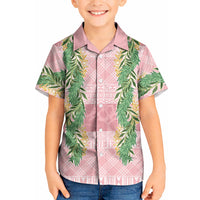 Hawai'i Paniolo Maile Twisted Lei Kid Hawaiian Shirt Dusty Rose LT7 Kid Dusty Rose - Polynesian Pride