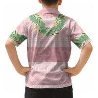 Hawai'i Paniolo Maile Twisted Lei Kid Hawaiian Shirt Dusty Rose LT7 - Polynesian Pride