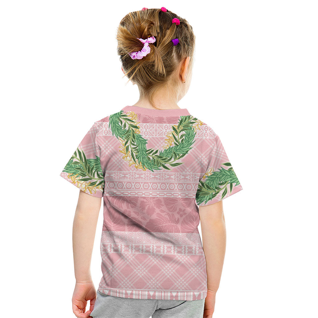 Hawai'i Paniolo Maile Twisted Lei Kid T Shirt Dusty Rose LT7 - Polynesian Pride