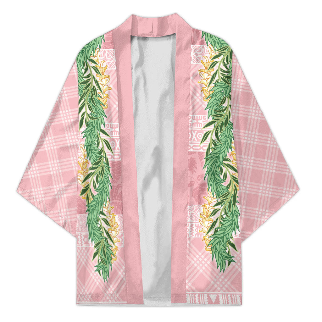 Hawai'i Paniolo Maile Twisted Lei Kimono Dusty Rose