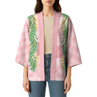 Hawai'i Paniolo Maile Twisted Lei Kimono Dusty Rose LT7 - Polynesian Pride