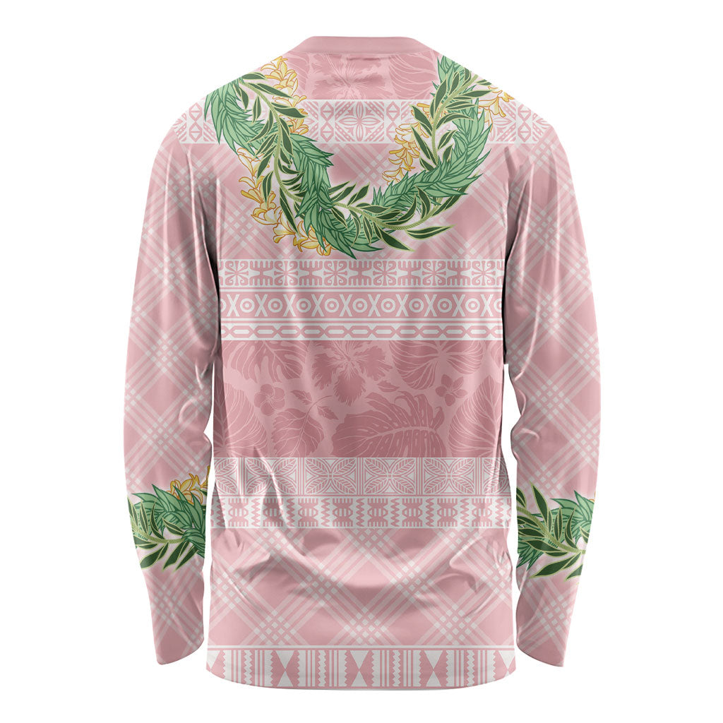 Hawai'i Paniolo Maile Twisted Lei Long Sleeve Shirt Dusty Rose LT7 - Polynesian Pride