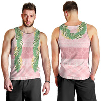 Hawai'i Paniolo Maile Twisted Lei Men Tank Top Dusty Rose LT7 - Polynesian Pride