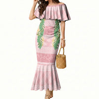 Hawai'i Paniolo Maile Twisted Lei Mermaid Dress Dusty Rose LT7 Women Dusty Rose - Polynesian Pride