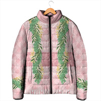Hawai'i Paniolo Maile Twisted Lei Padded Jacket Dusty Rose LT7 - Polynesian Pride
