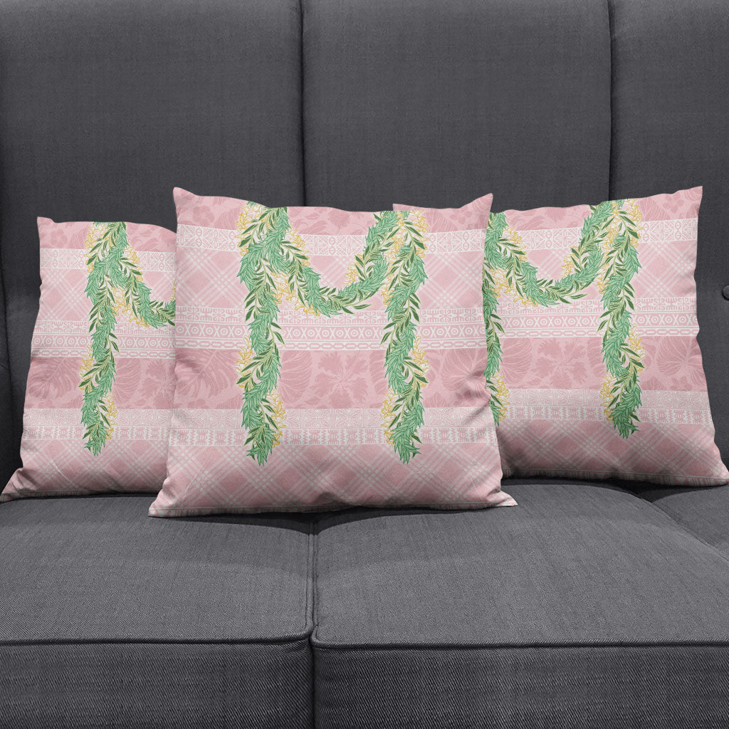 Hawai'i Paniolo Maile Twisted Lei Pillow Cover Dusty Rose LT7 - Polynesian Pride