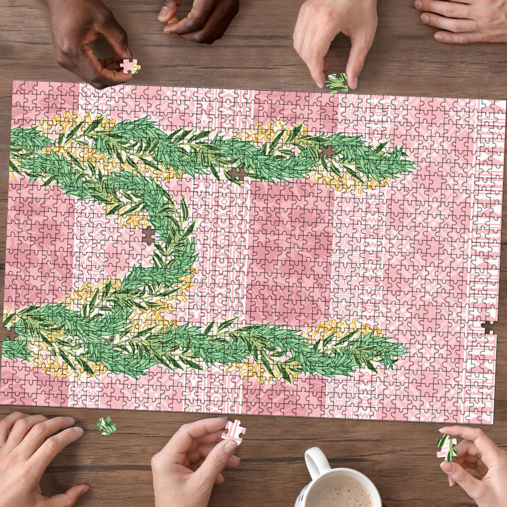 Hawai'i Paniolo Maile Twisted Lei Puzzle Dusty Rose LT7 - Polynesian Pride