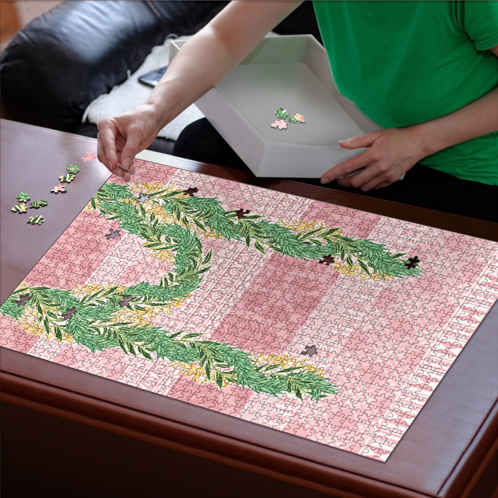 Hawai'i Paniolo Maile Twisted Lei Puzzle Dusty Rose LT7 - Polynesian Pride