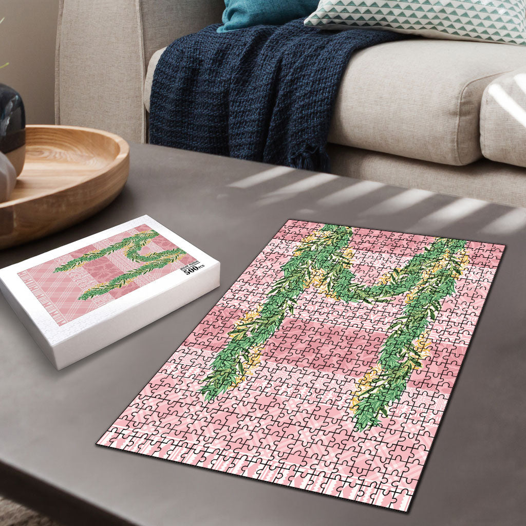 Hawai'i Paniolo Maile Twisted Lei Puzzle Dusty Rose LT7 - Polynesian Pride