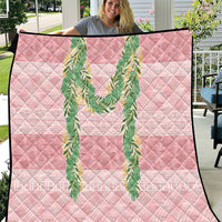 Hawai'i Paniolo Maile Twisted Lei Quilt Dusty Rose LT7 Dusty Rose - Polynesian Pride