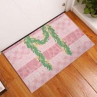 Hawai'i Paniolo Maile Twisted Lei Rubber Doormat Dusty Rose LT7 - Polynesian Pride
