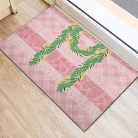 Hawai'i Paniolo Maile Twisted Lei Rubber Doormat Dusty Rose LT7 - Polynesian Pride
