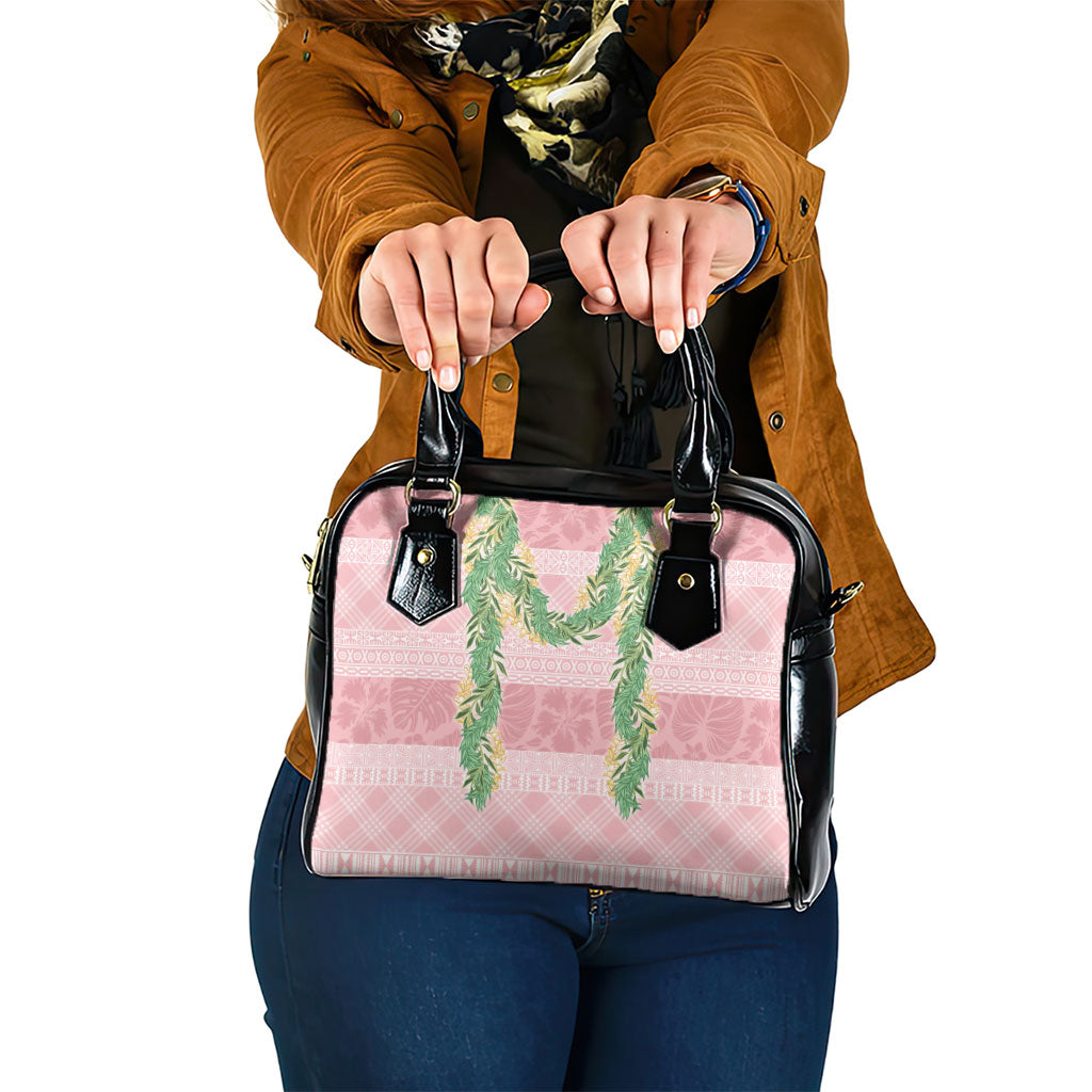 Hawai'i Paniolo Maile Twisted Lei Shoulder Handbag Dusty Rose LT7 One Size Dusty Rose - Polynesian Pride