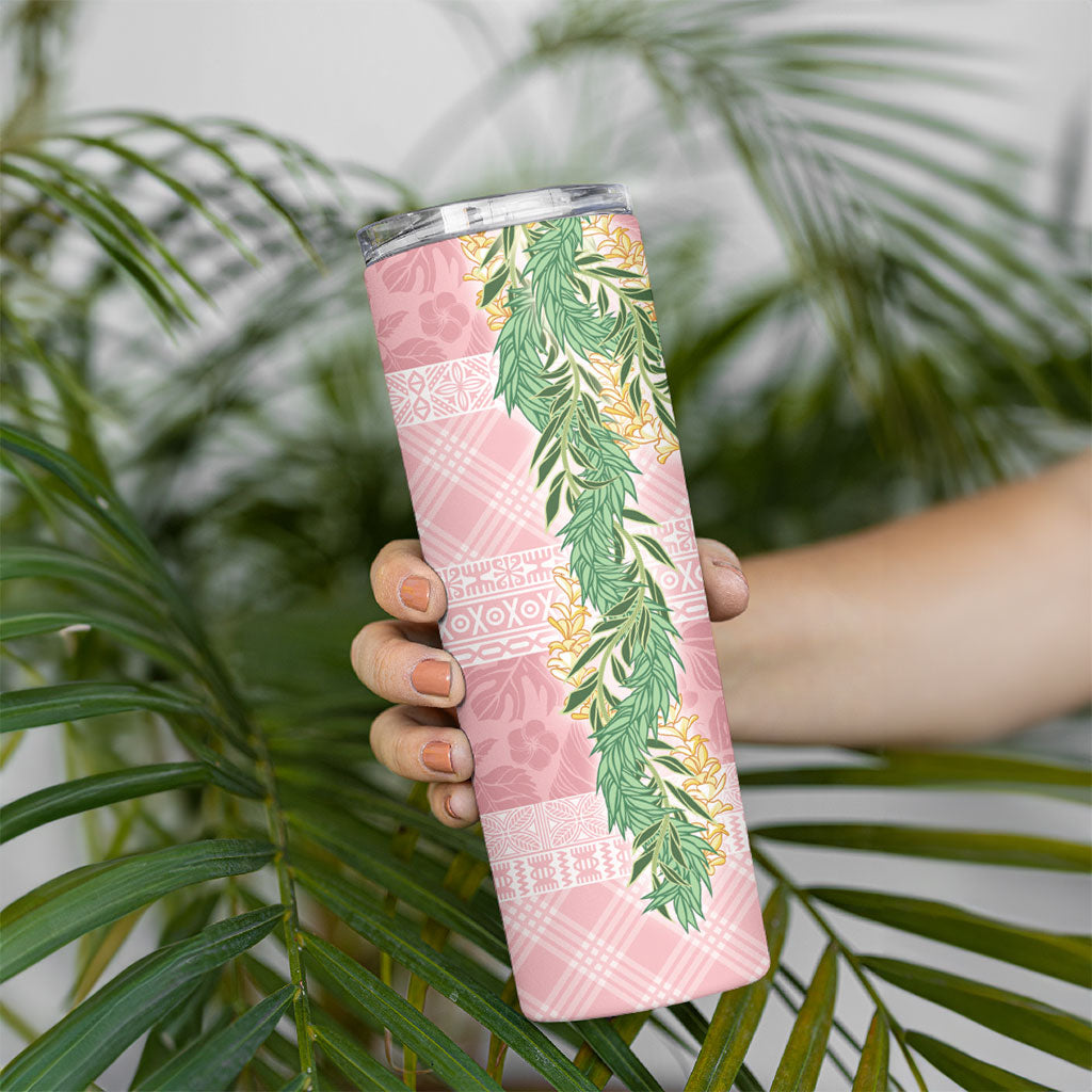 Hawai'i Paniolo Maile Twisted Lei Skinny Tumbler Dusty Rose LT7 - Polynesian Pride