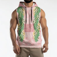 Hawai'i Paniolo Maile Twisted Lei Sleeveless Hoodie Dusty Rose LT7 - Polynesian Pride