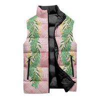 Hawai'i Paniolo Maile Twisted Lei Sleeveless Puffer Jacket Dusty Rose LT7 - Polynesian Pride