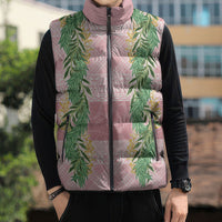 Hawai'i Paniolo Maile Twisted Lei Sleeveless Puffer Jacket Dusty Rose LT7 - Polynesian Pride