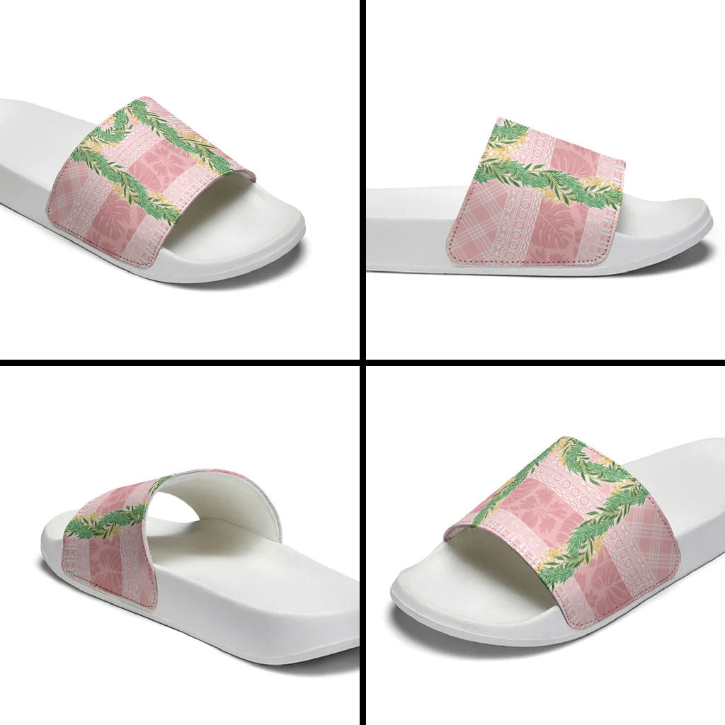 Hawai'i Paniolo Maile Twisted Lei Slide Sandals Dusty Rose LT7 - Polynesian Pride