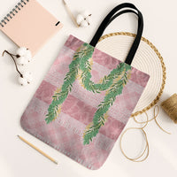 Hawai'i Paniolo Maile Twisted Lei Tote Bag Dusty Rose LT7 Black Strap One Size Dusty Rose - Polynesian Pride