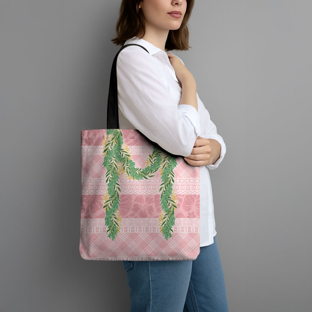 Hawai'i Paniolo Maile Twisted Lei Tote Bag Dusty Rose LT7 - Polynesian Pride