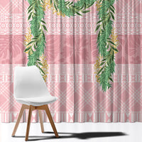 Hawai'i Paniolo Maile Twisted Lei Window Curtain Dusty Rose LT7 - Polynesian Pride