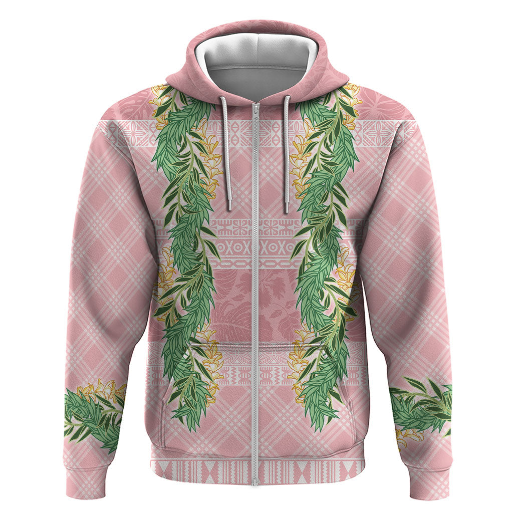 Hawai'i Paniolo Maile Twisted Lei Zip Hoodie Dusty Rose