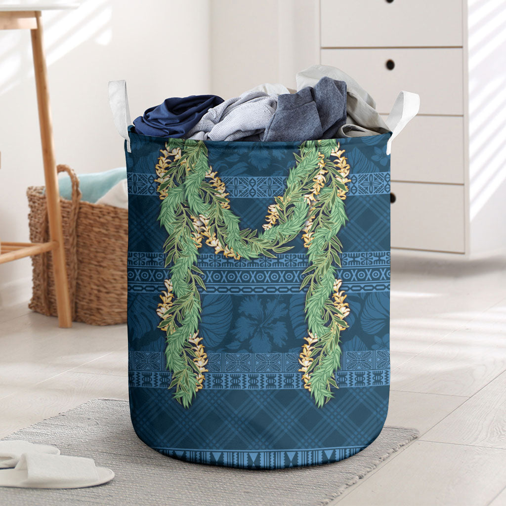 Hawai'i Paniolo Maile Twisted Lei Laundry Basket Cobalt Blue LT7 Cobalt Blue - Polynesian Pride