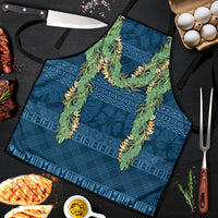 Hawai'i Paniolo Maile Twisted Lei Apron Cobalt Blue LT7 Cobalt Blue - Polynesian Pride