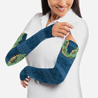 Hawai'i Paniolo Maile Twisted Lei Arm Sleeves Cobalt Blue LT7 - Polynesian Pride