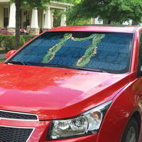 Hawai'i Paniolo Maile Twisted Lei Auto Sun Shade Cobalt Blue LT7 - Polynesian Pride