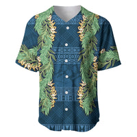 Hawai'i Paniolo Maile Twisted Lei Baseball Jersey Cobalt Blue LT7 Cobalt Blue - Polynesian Pride