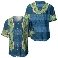 Hawai'i Paniolo Maile Twisted Lei Baseball Jersey Cobalt Blue LT7 - Polynesian Pride
