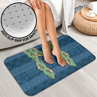 Hawai'i Paniolo Maile Twisted Lei Bathroom Set Cobalt Blue LT7 - Polynesian Pride