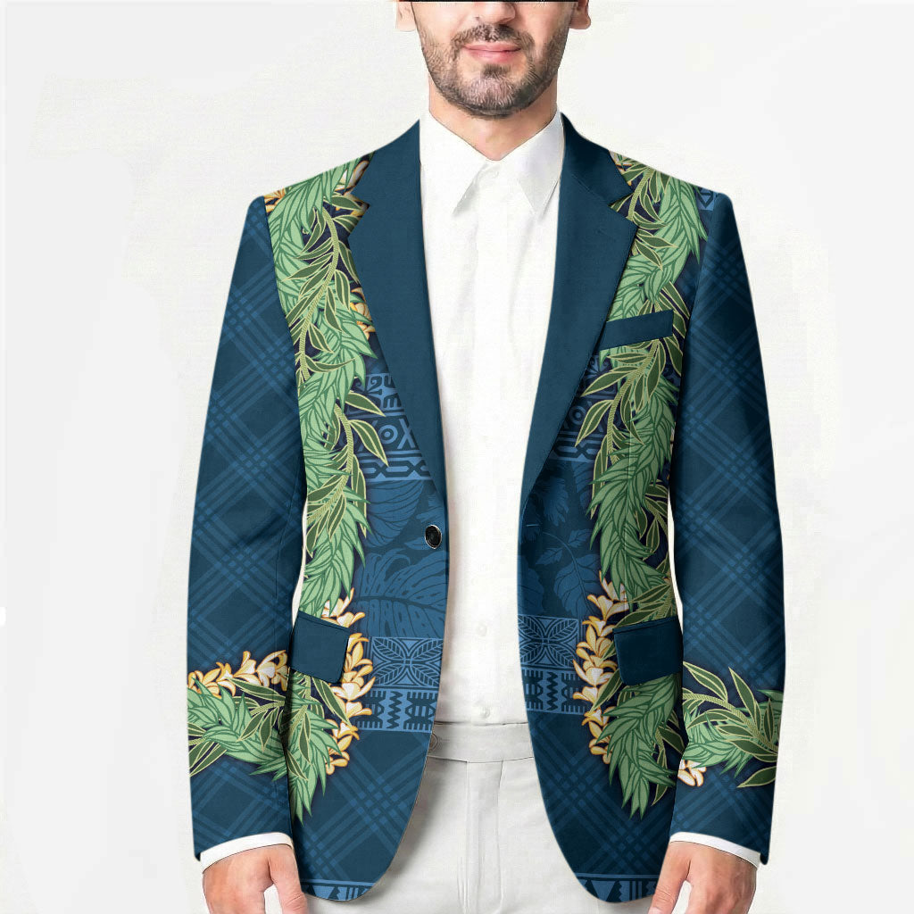 Hawai'i Paniolo Maile Twisted Lei Blazer Cobalt Blue LT7 - Polynesian Pride