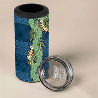 Hawai'i Paniolo Maile Twisted Lei 4 in 1 Can Cooler Tumbler Cobalt Blue LT7 - Polynesian Pride