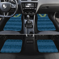 Hawai'i Paniolo Maile Twisted Lei Car Mats Cobalt Blue LT7 Set 4pcs Cobalt Blue - Polynesian Pride