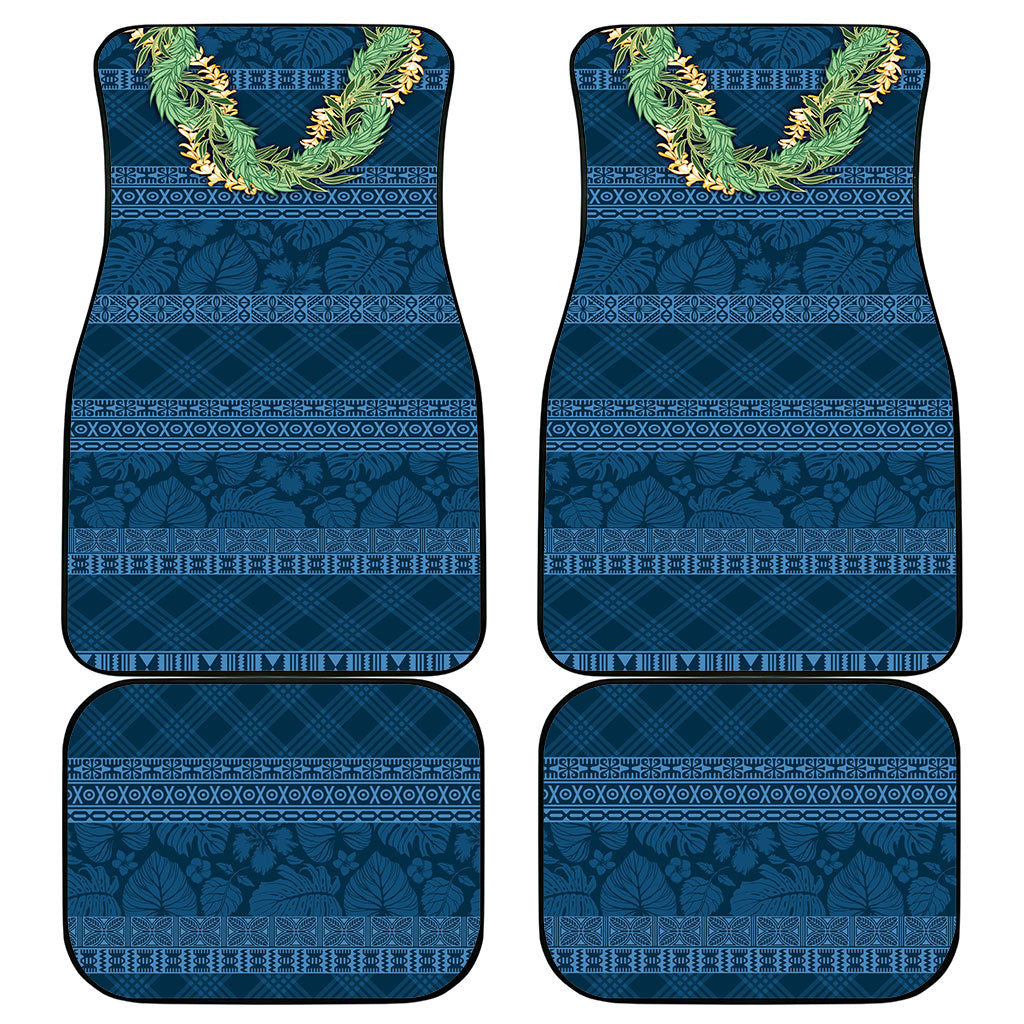 Hawai'i Paniolo Maile Twisted Lei Car Mats Cobalt Blue LT7 - Polynesian Pride