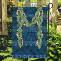 Hawai'i Paniolo Maile Twisted Lei Garden Flag Cobalt Blue LT7 Garden Flag Cobalt Blue - Polynesian Pride