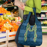 Hawai'i Paniolo Maile Twisted Lei Grocery Bag Cobalt Blue LT7 - Polynesian Pride