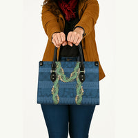 Hawai'i Paniolo Maile Twisted Lei Leather Bag Cobalt Blue LT7 - Polynesian Pride