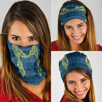 Hawai'i Paniolo Maile Twisted Lei Neck Gaiter Cobalt Blue LT7 - Polynesian Pride