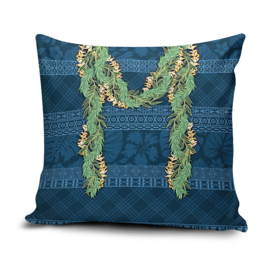 Hawai'i Paniolo Maile Twisted Lei Pillow Cover Cobalt Blue LT7 Cobalt Blue - Polynesian Pride