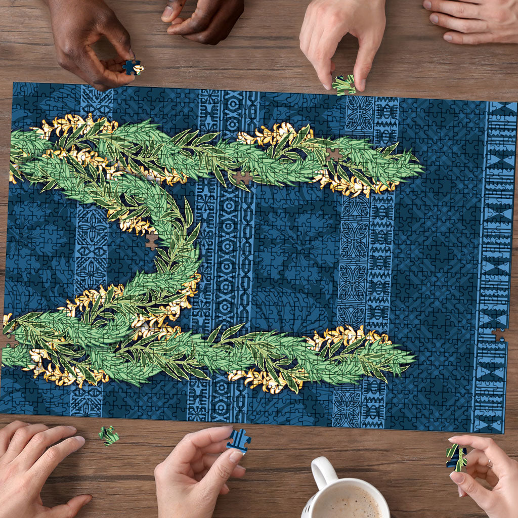 Hawai'i Paniolo Maile Twisted Lei Puzzle Cobalt Blue LT7 - Polynesian Pride